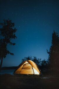 Camping, depressing, and awe